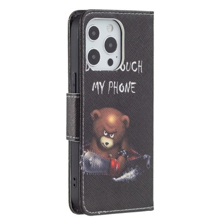 Чехол-книжка Colored Drawing Series на iPhone 13 mini - Bear