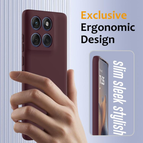 Силиконовый чехол Shockproof Silicone Magsafe для Motorola Edge 60 / 60s / 60 Fusion - коричневый