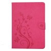 Чехол-книжка Pressed Flowers Butterfly Pattern для iPad mini 1/2/3 - розовый
