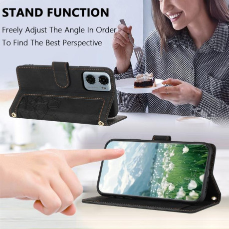 Чохол-книжка Tulips Embossed Leather для Motorola Moto G05 - чорний