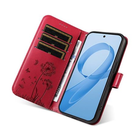 Чохол-книжка Dandelion Embossed Pattern Flip Leather для Xiaomi Redmi K90/Poco F8 Pro — червоний