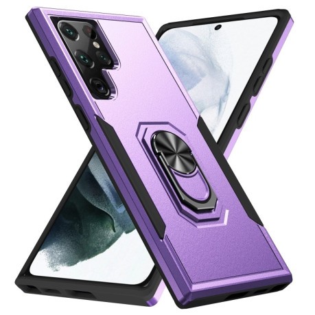 Противоударный чехол Pioneer Armor для Samsung Galaxy S23 Ultra 5G - фиолетово-черный