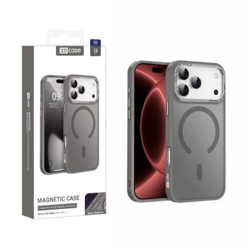 Чохол Xdcase з металевою рамкою камери і функцією MagSafe на iPhone 18 Pro — сірий