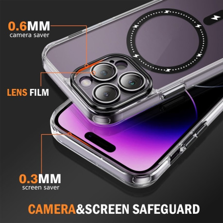 Чохол Clear Case MagSafe Simple Magnetiс для iPhone 15 Plus - чорний