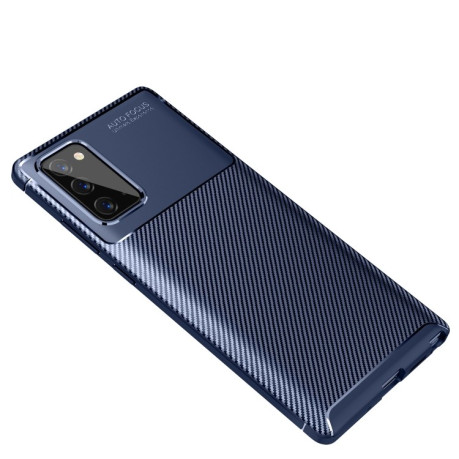 Ударозахисний чохол HMC Carbon Fiber Texture на Samsung Galaxy S21 Plus - синій