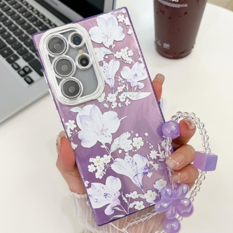 Протиударний чохол Flowers and Plants Series для Samsung Galaxy S25 Ultra 5G - Pale Purple Flower