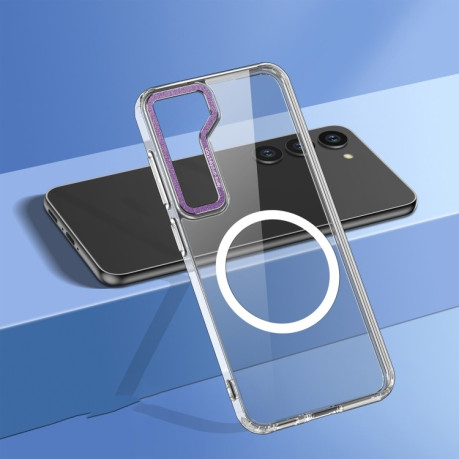 Протиударний чохол Wlons Ice Crystal (MagSafe) для Samsung Galaxy S23 5G - фіолетовий