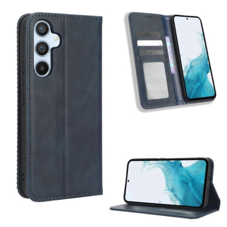 Чехол-книжка Magnetic Buckle Retro Crazy Horse Texture для Samsung Galaxy A54 5G - синий