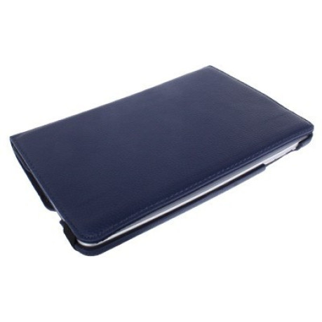 Кожаный Чехол 360 Degree Litchi Texture темно-синий для iPad mini 1 / 2 / 3