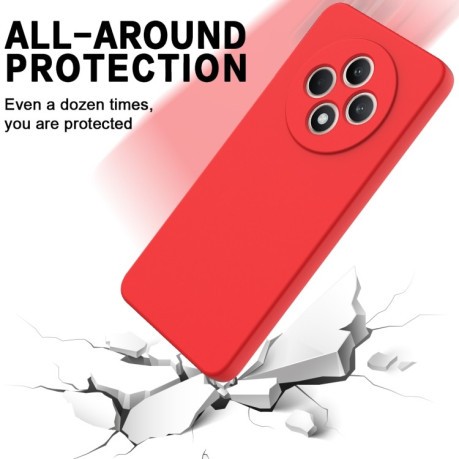 Силиконовый чехол Solid Color Liquid Silicone на OPPO Reno12 F/12 FS - красный