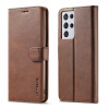 Чохол книжка LC.IMEEKE Calf Texture Samsung Galaxy S21 Ultra - коричневий