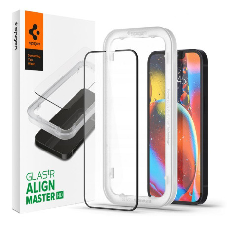 Защитное каленое стекло Spigen Alm Glass Fc для iPhone 13/13 Pro