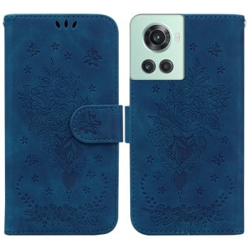 Чехол-книжка Butterfly Rose Embossed для OnePlus 10R / Ace - синий
