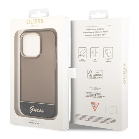 Оригінальний чохол Guess Translucent для iPhone 14 Pro Max - black