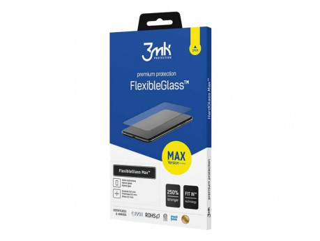 Гибкое защитное стекло 3MK Flexible Glass Max для iPhone 12 Pro Max - черное