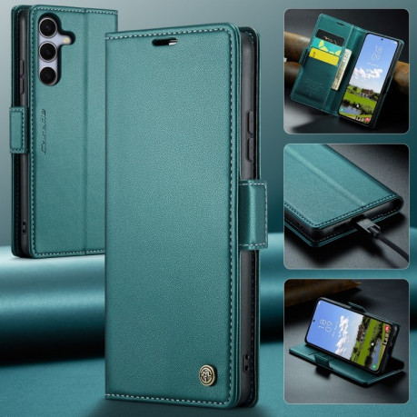 Чохол-книжка CaseMe 023 Butterfly Buckle Litchi RFID Anti-theft Leather  для Samsung Galaxy S25+ 5G - зелений