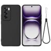 Силиконовый чехол Solid Color Liquid Silicone на OPPO Reno 12 5G Global - черный