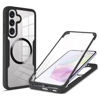 Протиударний чохол CD Texture MagSafe для Samsung Galaxy A36/A56 5G - чорний