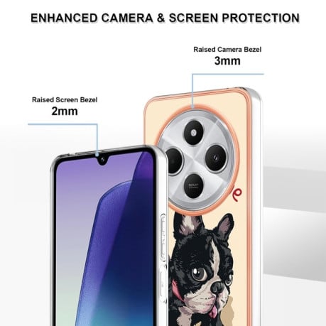 Протиударний чохол Electroplating IMD для Xiaomi Redmi 14C 4G/Poco C75/Redmi A4 5G - Dog