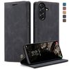 Чехол-книжка CaseMe-013 многофункциональный с кармашком на карт для Samsung Galaxy A37 5G — чёрный