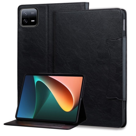 Чехол-книжка Cat Buckle Leather на Xiaomi Pad 7 / 7 Pro - черный
