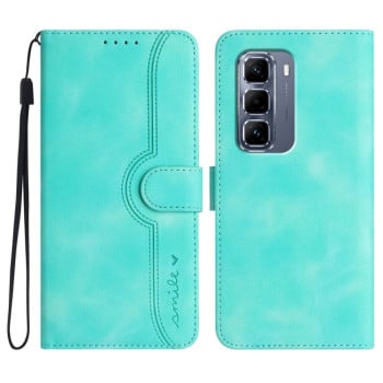 Чехол-книжка в стиле Retro мягкое покрытие Skin Feel серия Amile на Infinix Hot 50 Pro+ 4G - голубой