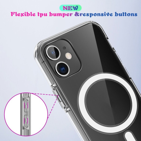 Чехол Clear Case MagSafe Simple Magnetiс для iPhone 12 / 12 Pro - прозрачный