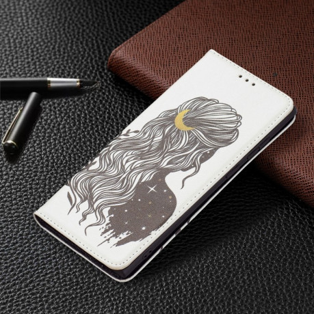 Чохол-книжка Colored Drawing Pattern Invisible Samsung Galaxy S22 Ultra 5G - Girl