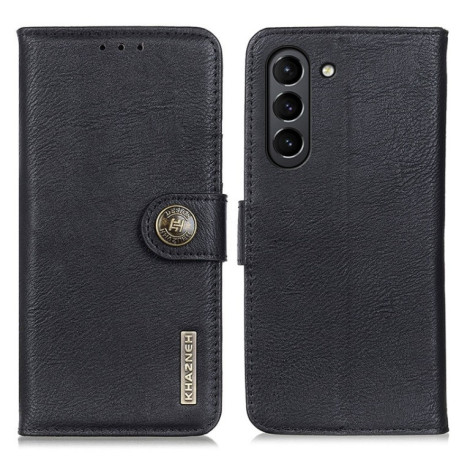 Чехол-книжка KHAZNEH Cowhide Texture на Samsung Galaxy S21 FE - черный