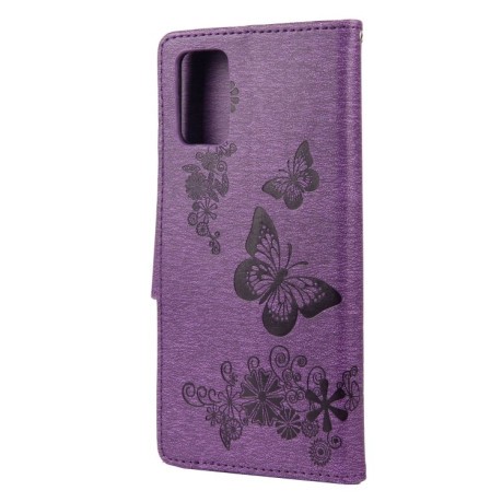 Чохол-книжка Floral Butterfly для Xiaomi Redmi 10 - фіолетовий