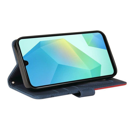 Чехол-книжка Dual-color Splicing Flip Leather для Samsung Galaxy A26 5G - синий