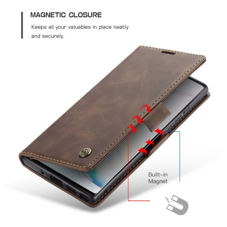 Кожаный чехол CaseMe-013 Multifunctional на Samsung Galaxy Note 10 Lite - кофейный