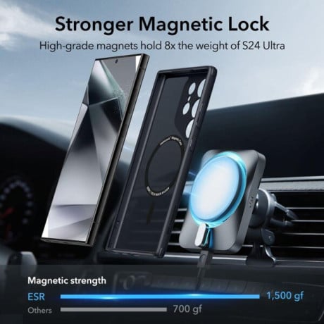 Оригінальний чохол ESR Classic Hybrid Case HaloLock (MagSafe) на Samsung Galaxy S24 Ultra - чорний