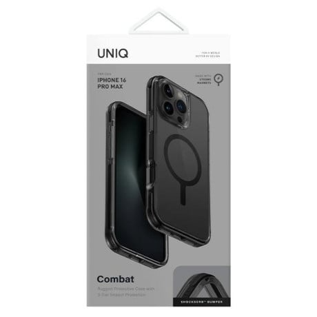 Оригінальний чохол UNIQ Combat Magclick Charging на iPhone 16 Pro Max - Black