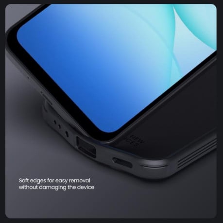Протиударний чохол NILLKIN Black Mirror Series зі шторкою для камери на Samsung Galaxy A17 5G - чорний