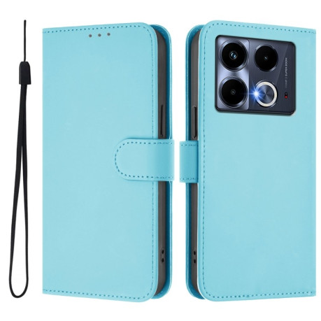 Чехол-книжка Skin Feel Solid Color Leather для Infinix Note 40 4G - голубой