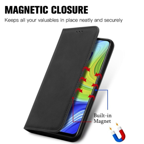 Чехол-книжка Retro-skin Business Magnetic на Xiaomi Redmi 10X / Note 9 - черный