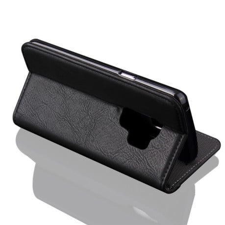 Шкіряний чохол-книга Samsung Galaxy S9+/G965 Bronze Texture Casual Style чорний