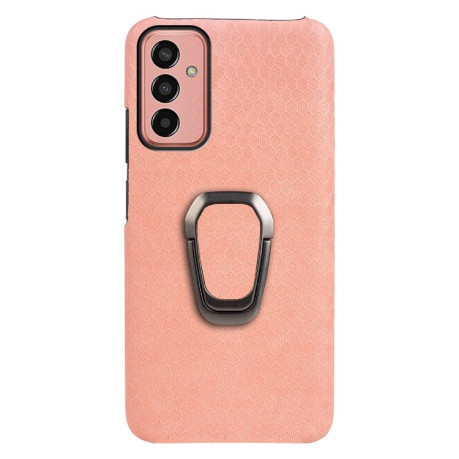 Противоударный чехол Honeycomb Ring Holder для Samsung Galaxy M13 4G  - розовый