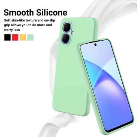 Силіконовий чохол Solid Color Liquid Silicone на Infinix Smart 20 4G — зелений