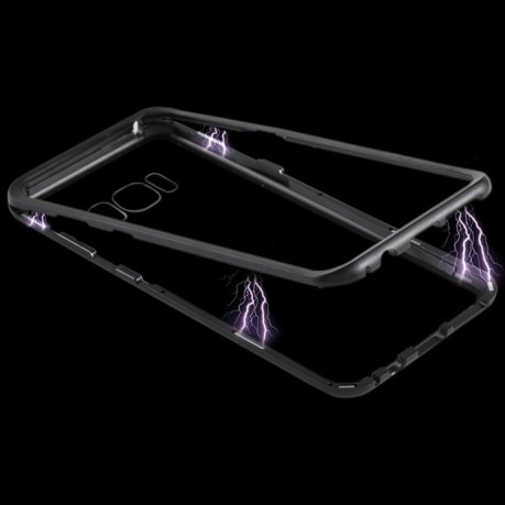 Магнітний чохол Glass Magnetic Samsung Galaxy S8+ / G955-чорний