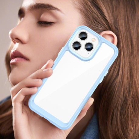 Протиударний чохол Colorful Acrylic Series для iPhone 14 Pro Max - синій