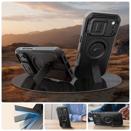 Чехол Tech-Protect Kevlar Cam на iPhone 17 Pro - Black