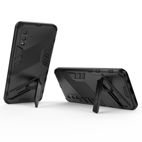 Противоударный чехол Punk Armor для Samsung Galaxy A02 / M02 - черный