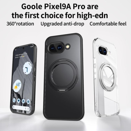 Ударозахисний чохол Frosted 360 Degree MagSafe Magnetic Holder Google Pixel 9a - сріблястий