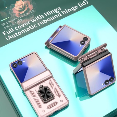 Чехол Sliding Window Hinge на Samsung Galaxy Flip 7 5G - золото