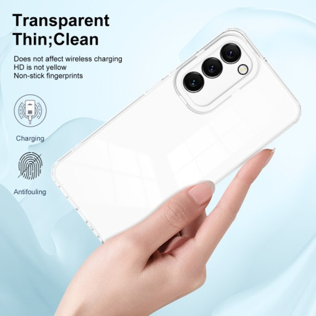 Противоударный чехол Clear Color Frame для Samsung Galaxy S23+Plus 5G - белый