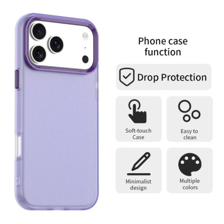 Противоударный чехол Candy Series для iPhone 17 Pro Max - фиолетовый