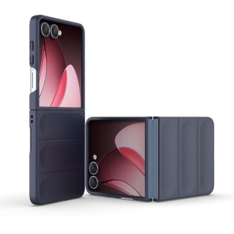 Силіконовий чохол Magic Flannel для Samsung Galaxy Flip 7 5G - синій