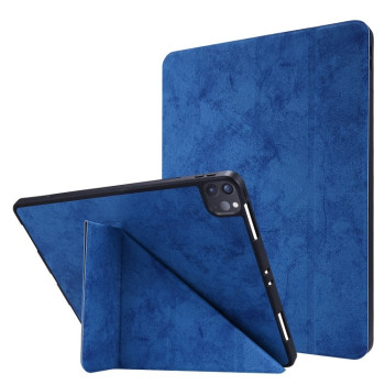 Чехол-книжка Silk Texture Horizontal Deformation Flip на iPad Pro 12.9 (2020) - синий